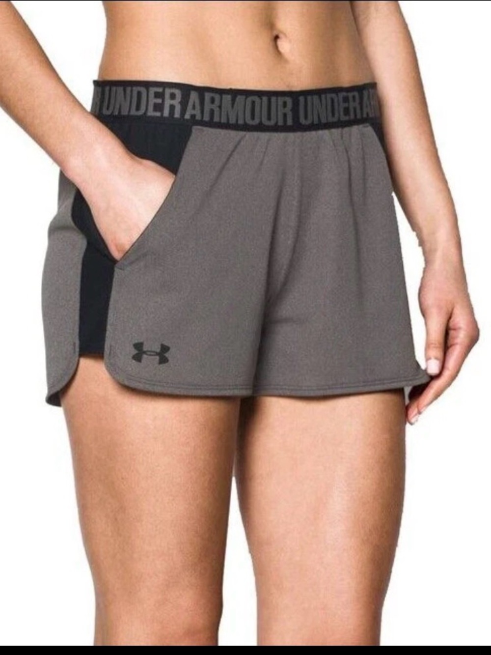 Under Armour Women's Gray Athletic Shorts - Picture 1 of 5